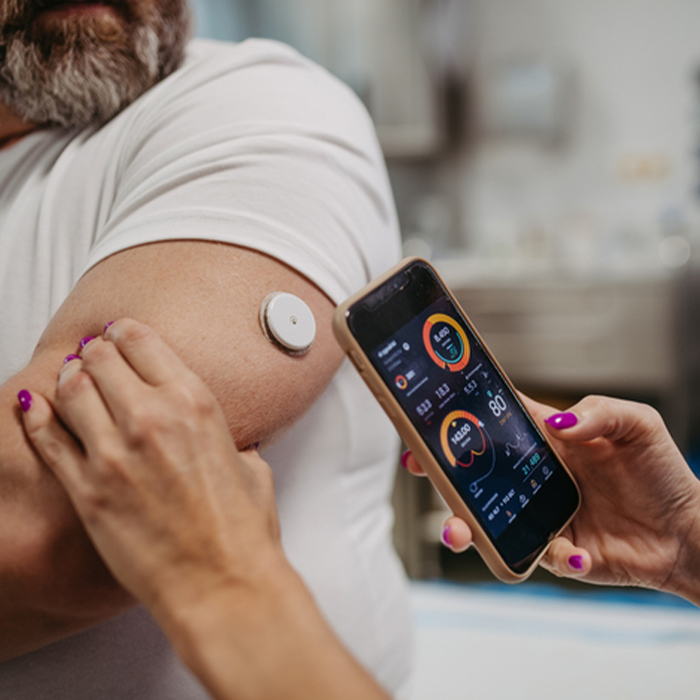 a man holding a cell phone