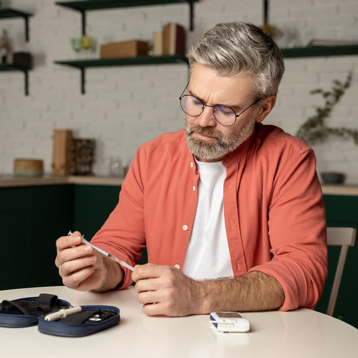 a man sitting at a table